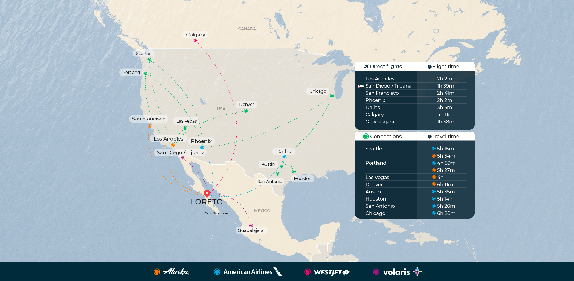 Flights map desktop en